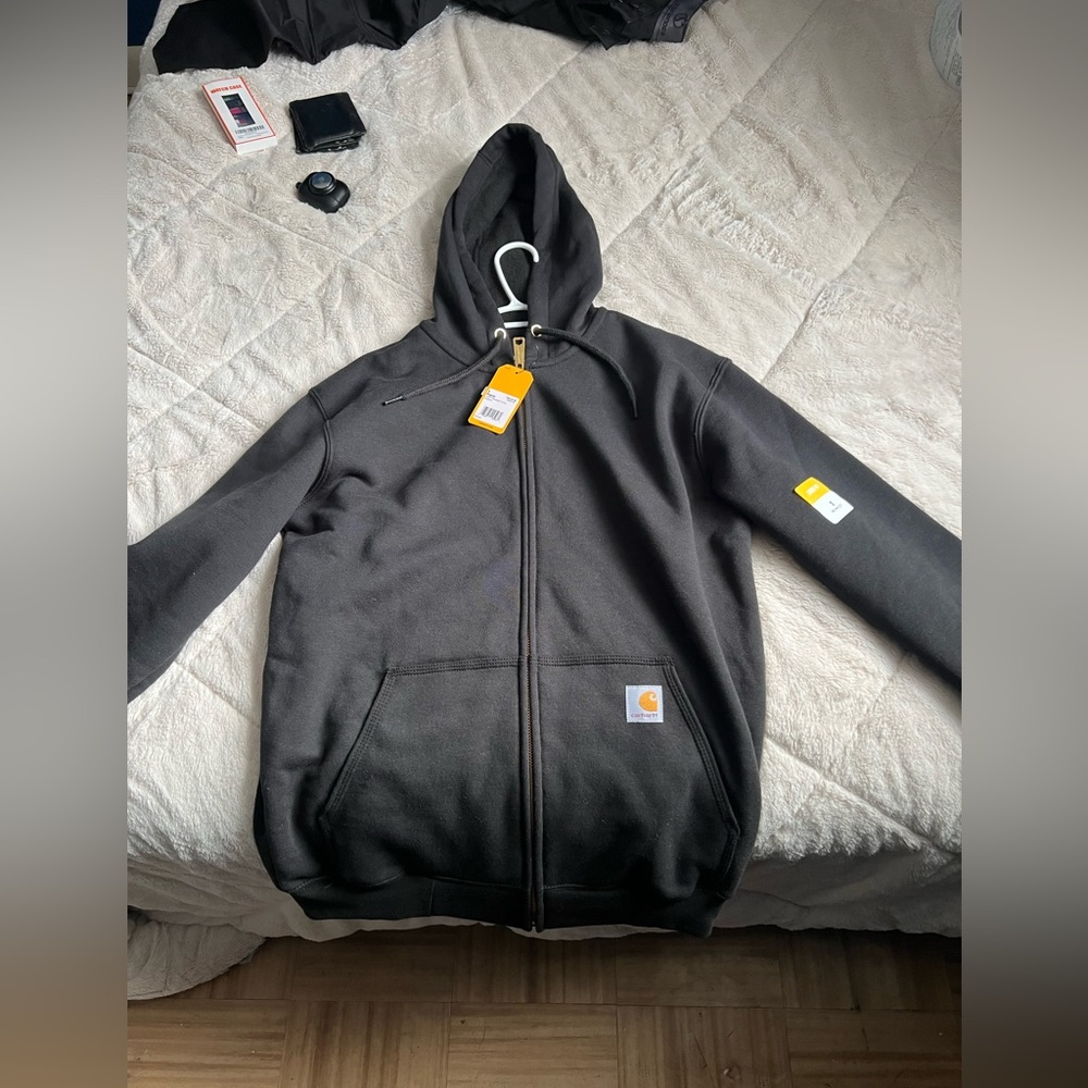 Black full zip Carhartt sweater
